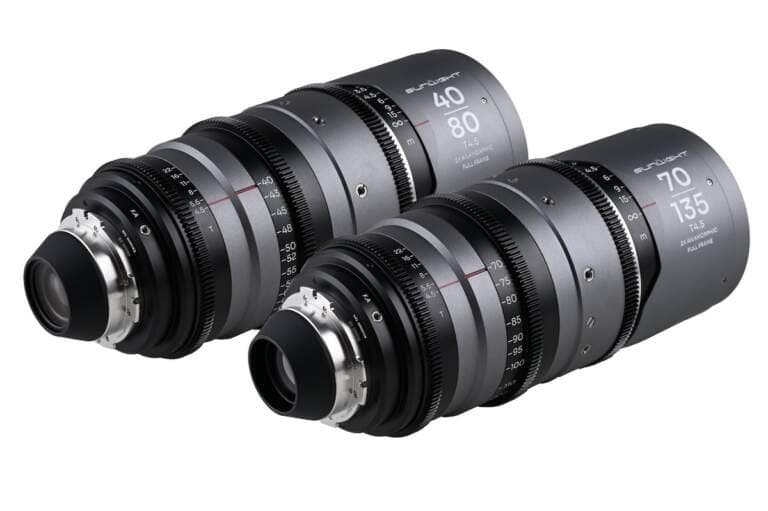 Laowa Sunlight anamórficos zoom 40-80mm y 70-135mm T4.5 objetivos cinematográficos full frame diseño frontal